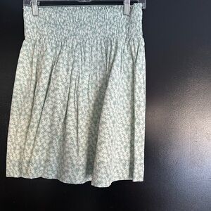 GAP Light Green Floral A-Line Skirt